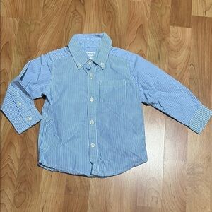 Children's Blue Striped Button-Up Shirt